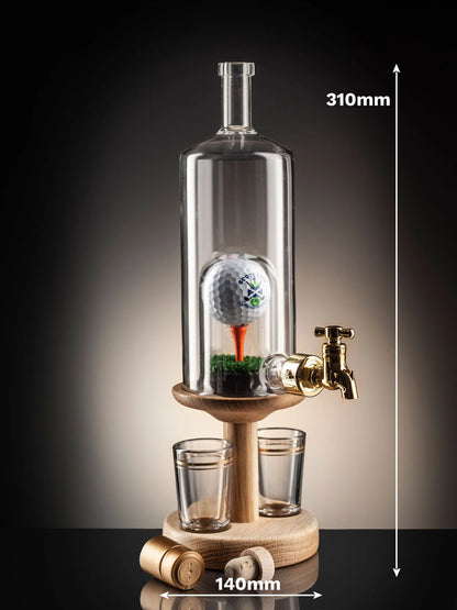 Golf Ball and Tee Refillable Whisky Decanter 350ml