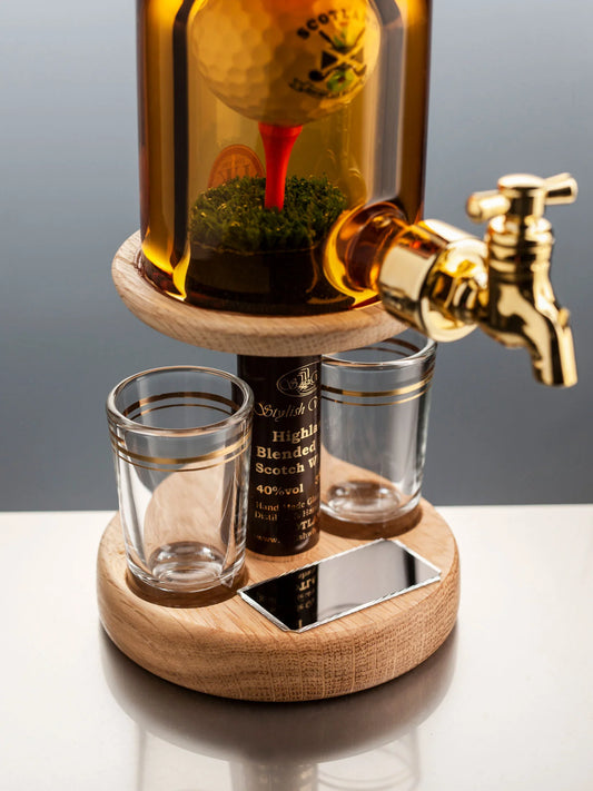 Golf Ball and Tee Refillable Whisky Decanter 350ml