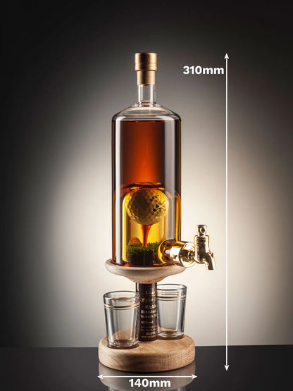 Golf Ball and Tee Refillable Whisky Decanter 350ml