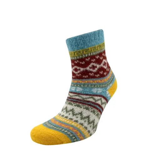 Heritage Traditions X Triptoes Fairisle Socks UK 2-5 -Yellow