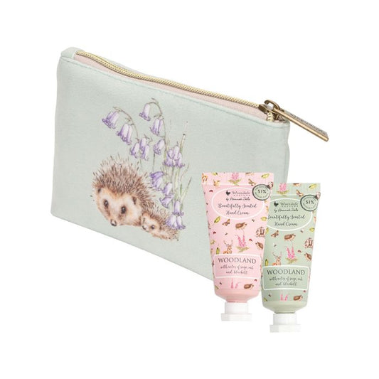 Woodlanders Owl & Hedgehog Mini Hand Cream Gift Pouch