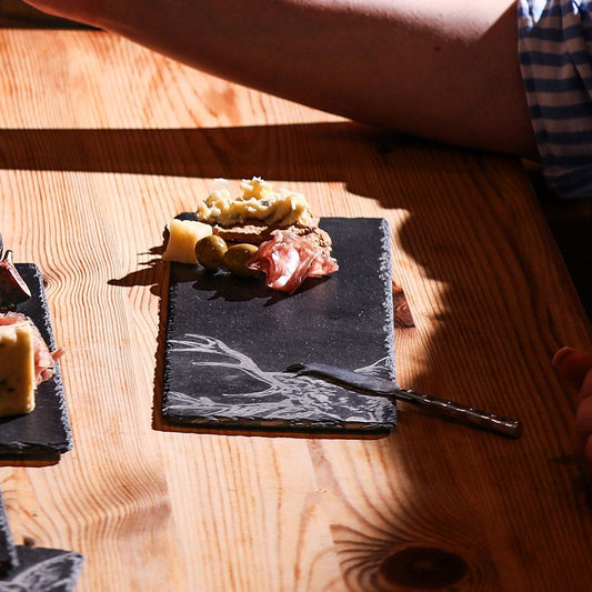 Stag Mini Slate Cheese Board & Knife Set