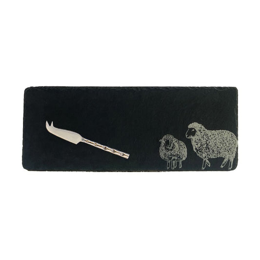 Sheep Mini Slate Cheese Board & Knife Set