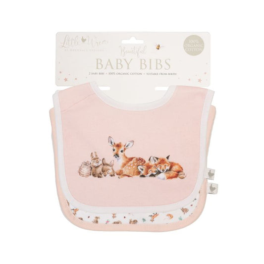 Little Forest Woodland Animals Bib Gift Set