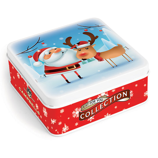 Christmas Santa/Rudolph Tin