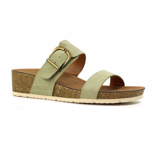 Ripple Light Green Wedge Sandal