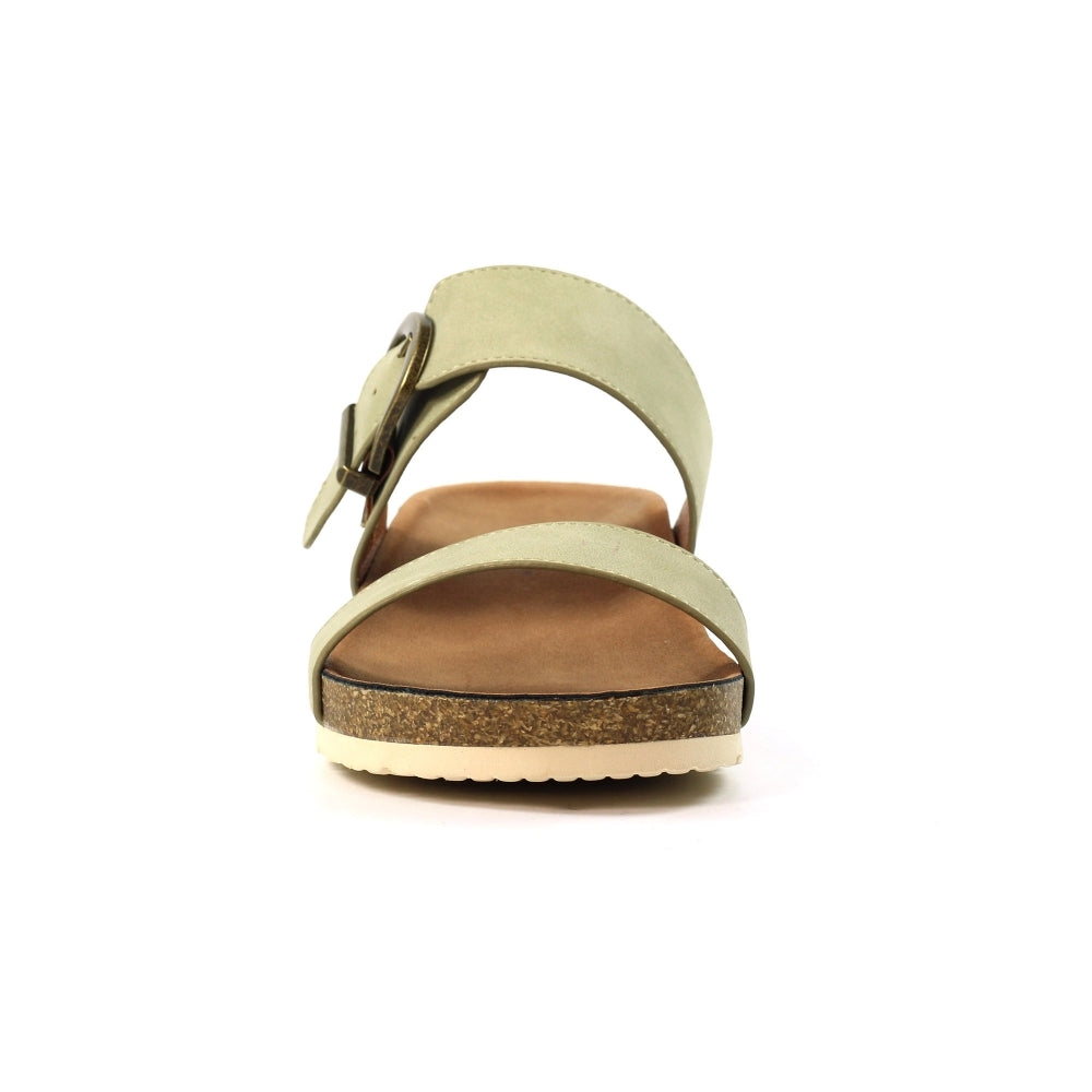 Ripple Light Green Wedge Sandal