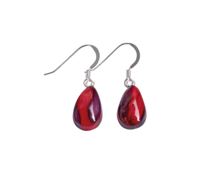 Tear Drop Heather Earrings