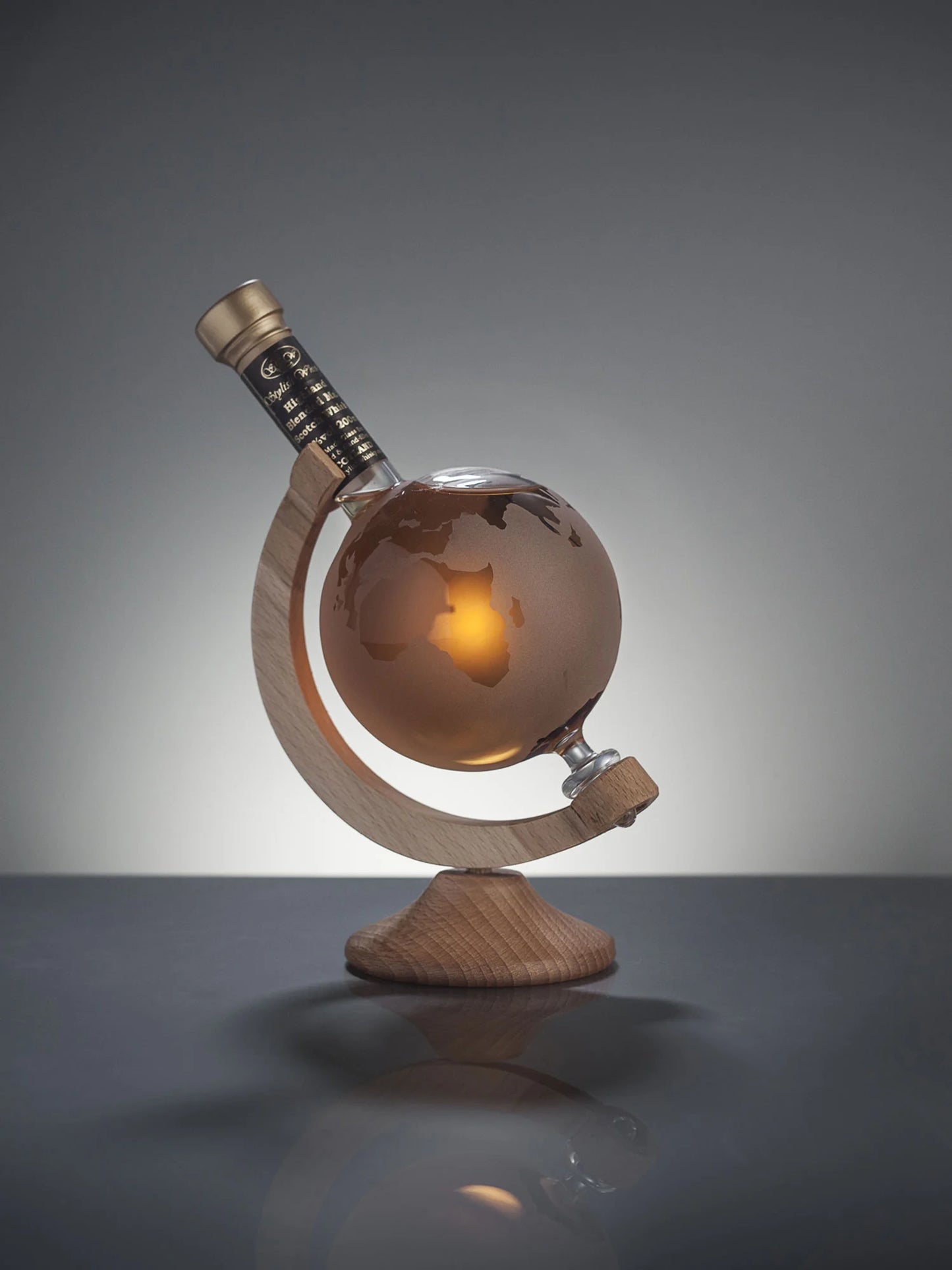 Mini World Globe Refillable Whisky Decanter 200ml
