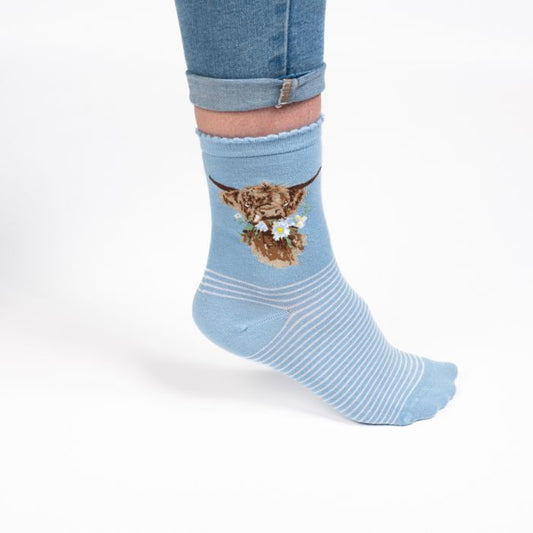Daisy Coo Highland Cow Socks