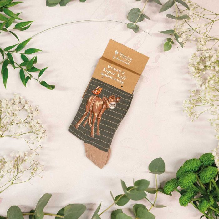 'Flutterly Fabulous' cow socks