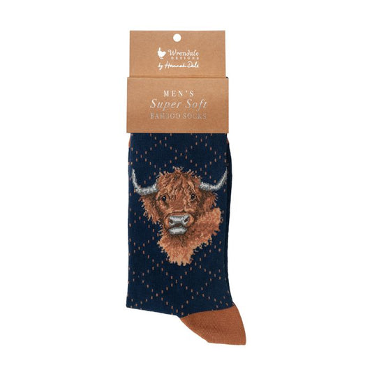 'Highland Heathers' Highland Cow Men's Socks