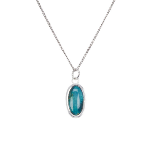 Small Oval Silver Pendant