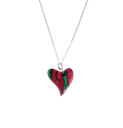 Quirky Heart Heather Pendant