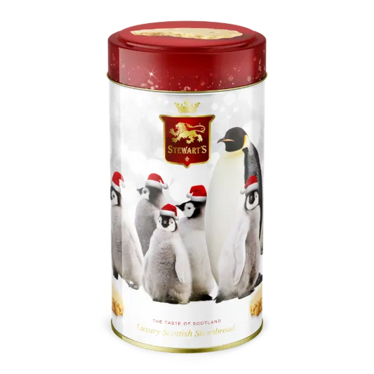 Penguins Shortbread Tin Tube