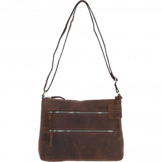 Leather Handbag Mud/brown: Bewdley