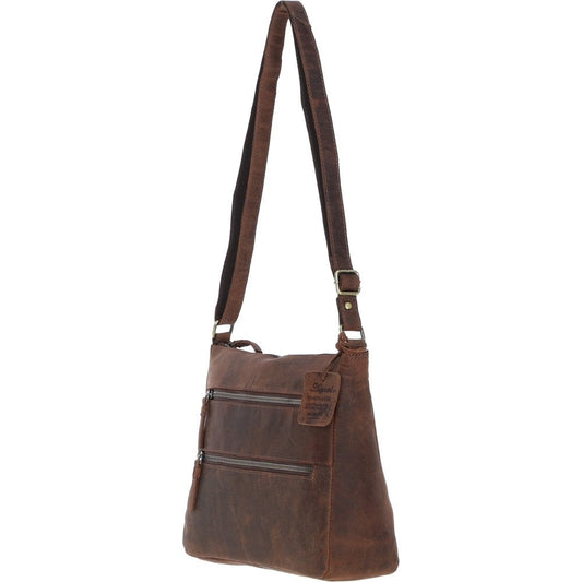 Leather Handbag Mud/brown: Bewdley