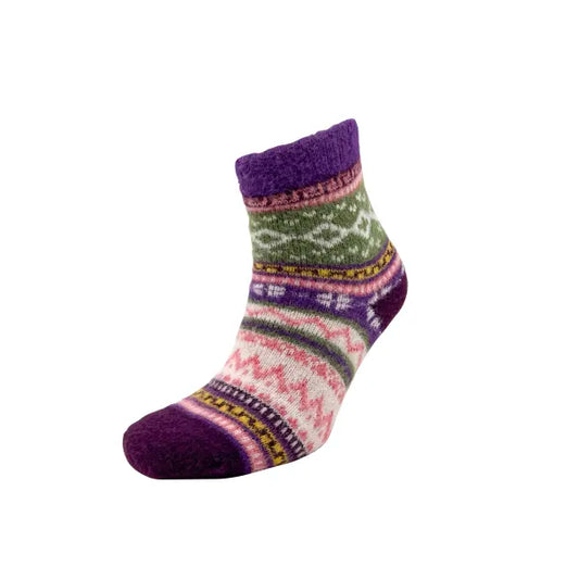Heritage Traditions X Triptoes Fairisle Socks UK 2-5 -Purple